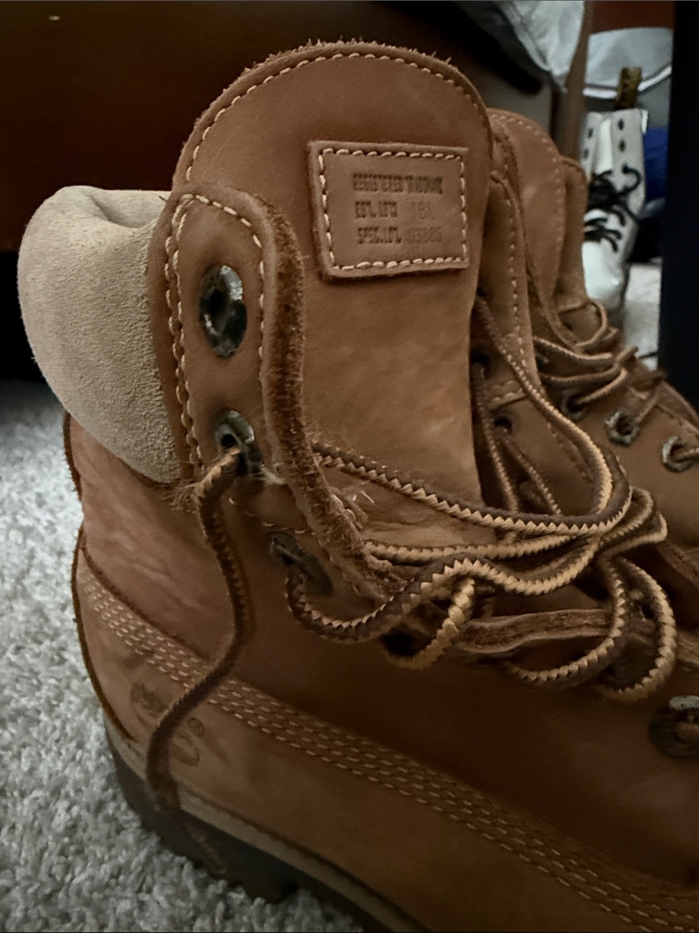 Timberland Tan Leather Lace-Up Hiking Boots